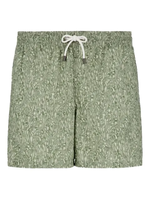 Canali printed drawstring swim shorts