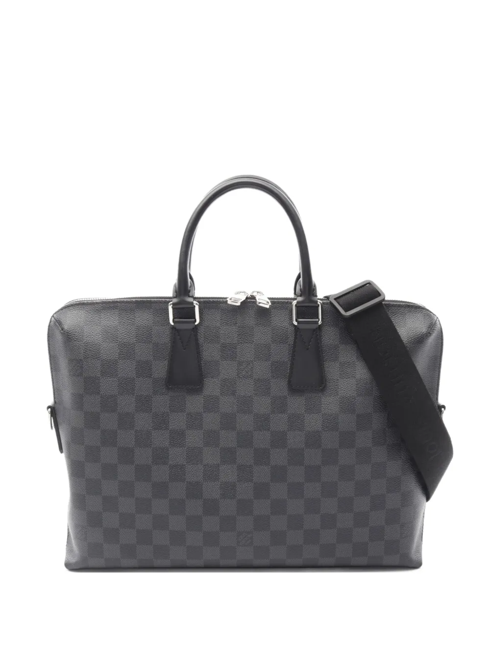 Louis Vuitton Pre-Owned 2013 Porte de Cumanjour Damier Graphite Briefcase | Black | Image 1