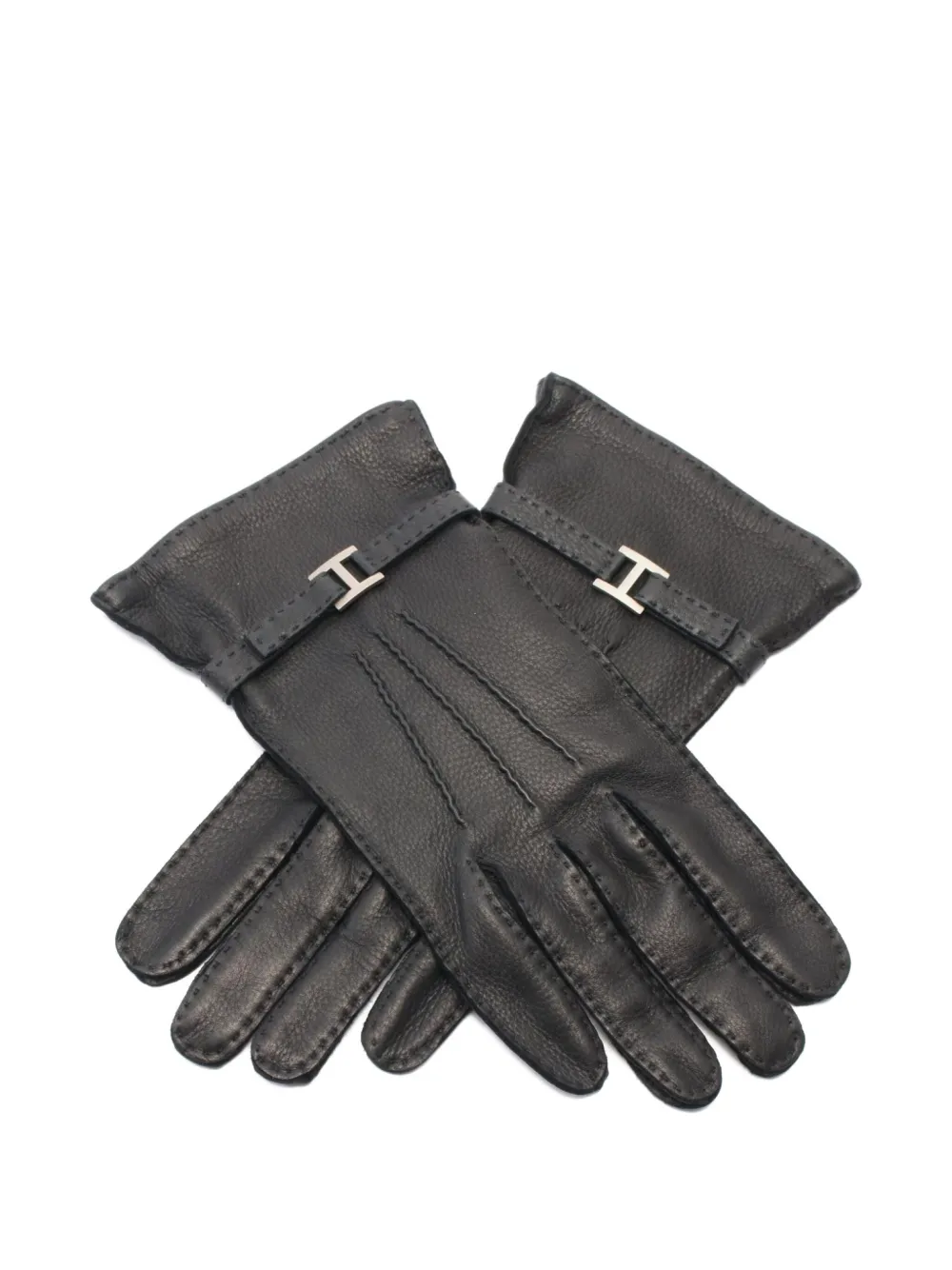 Hermès Pre-Owned 2010 leather gloves | Black | Image 1