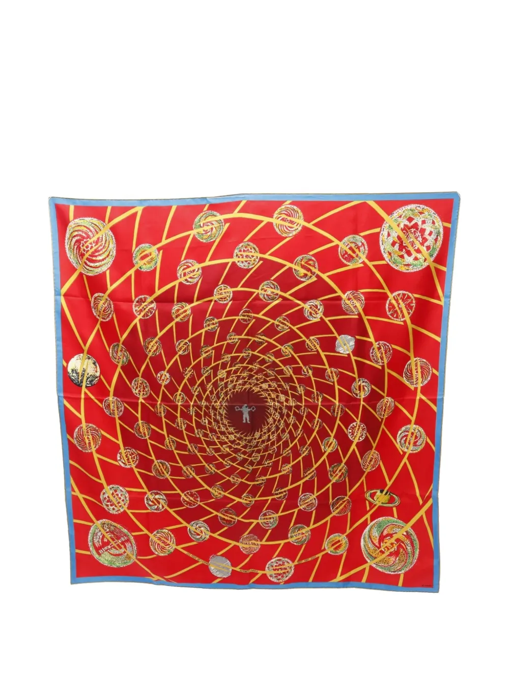 Hermès Pre-Owned 2010s Carres 90 LES FEUX DE L'ESPACE silk scarf - レッド Hermès Pre-Owned 2010s Carres 90 LES FEUX DE L'ESPACE silk scarf - レッド