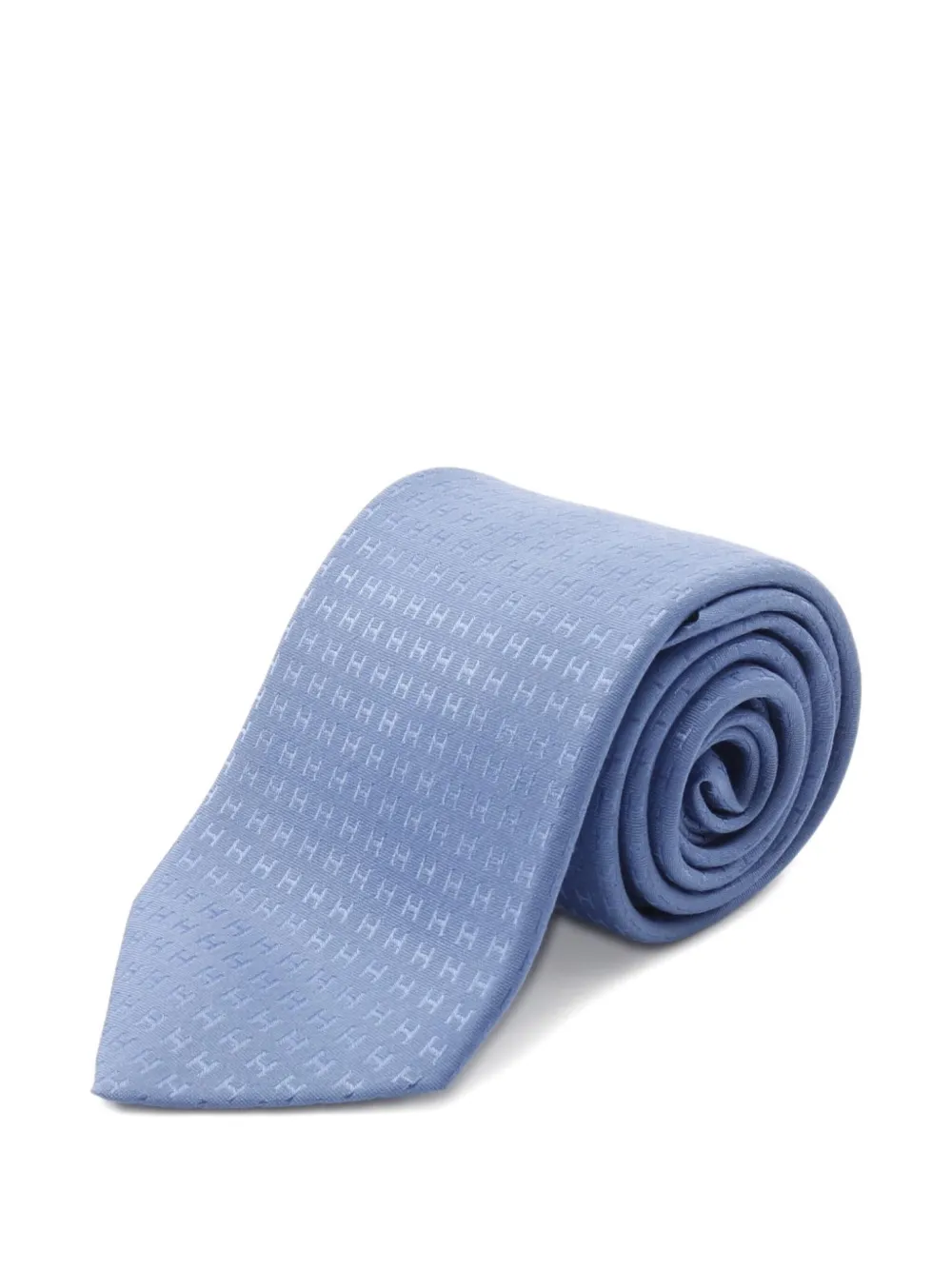 Hermès Pre-Owned 2021 H-pattern silk tie | Blue | Image 1