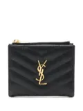 Saint Laurent Pre-Owned 2021 monogram bi-fold wallet - Black