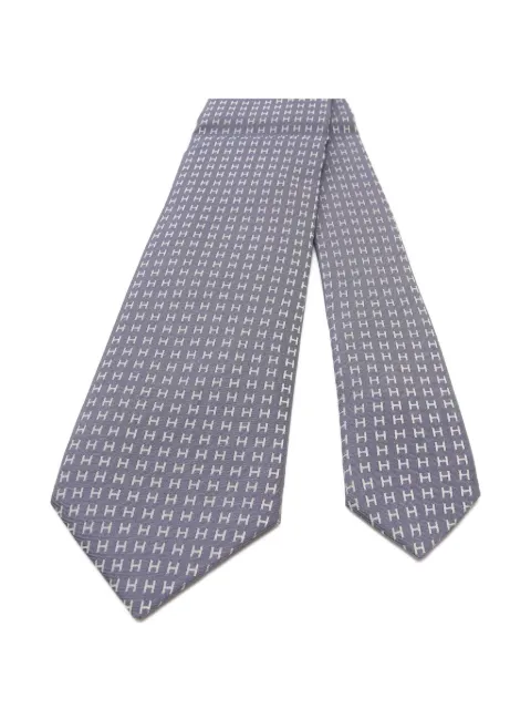 Hermès Pre-Owned 2021 H-pattern silk tie