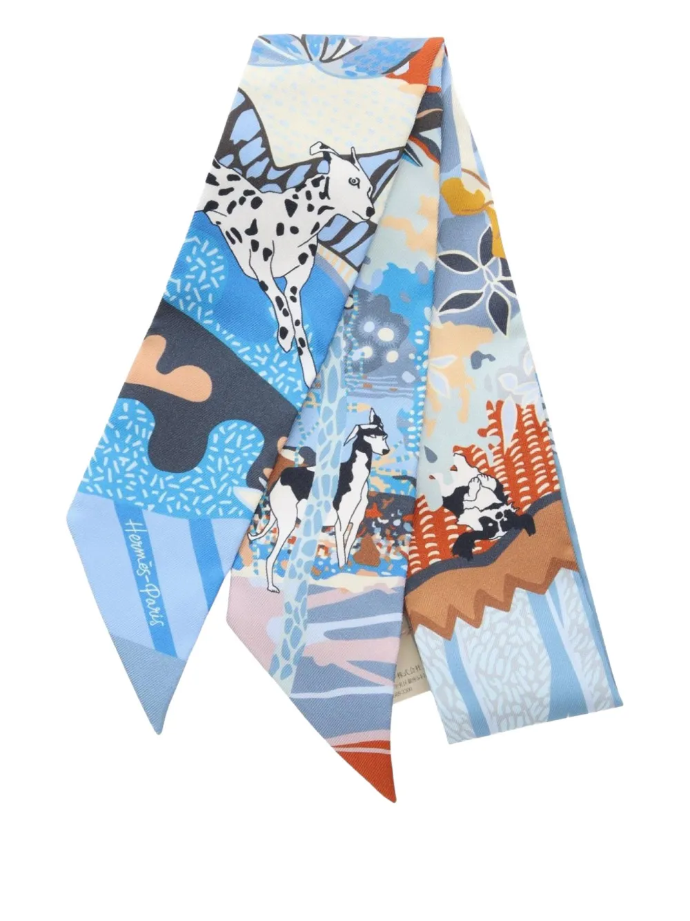 Hermès Pre-Owned mascada de seda En Liberte 2021 | azul | Image 1