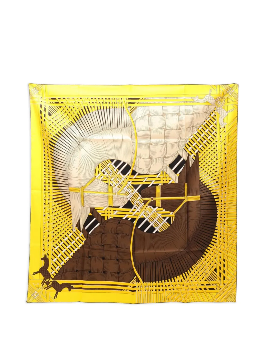 Hermès Pre-Owned 2021 Masan&Masan silk scarf | Yellow | Image 1