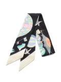 Hermès Pre-Owned 2021 Les Folies do Ciel silk ribbon scarf - Black