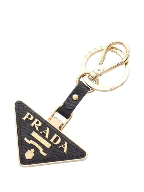 Prada Pre-Owned سلسلة مفاتيح جلد بشعار مثلث 2021