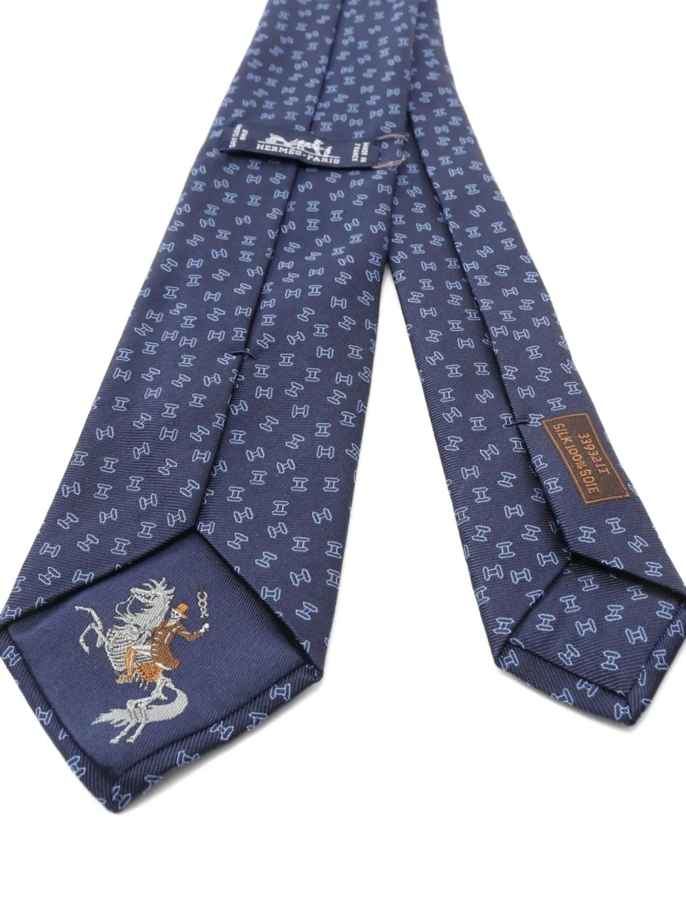 Hermès Pre-Owned 2021 H-pattern silk tie | Image 2