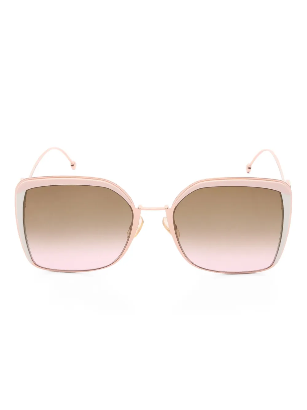 Fendi Pre-Owned 2010s square-frame sunglasses - ブラウン Fendi Pre-Owned 2010s square-frame sunglasses - ブラウン