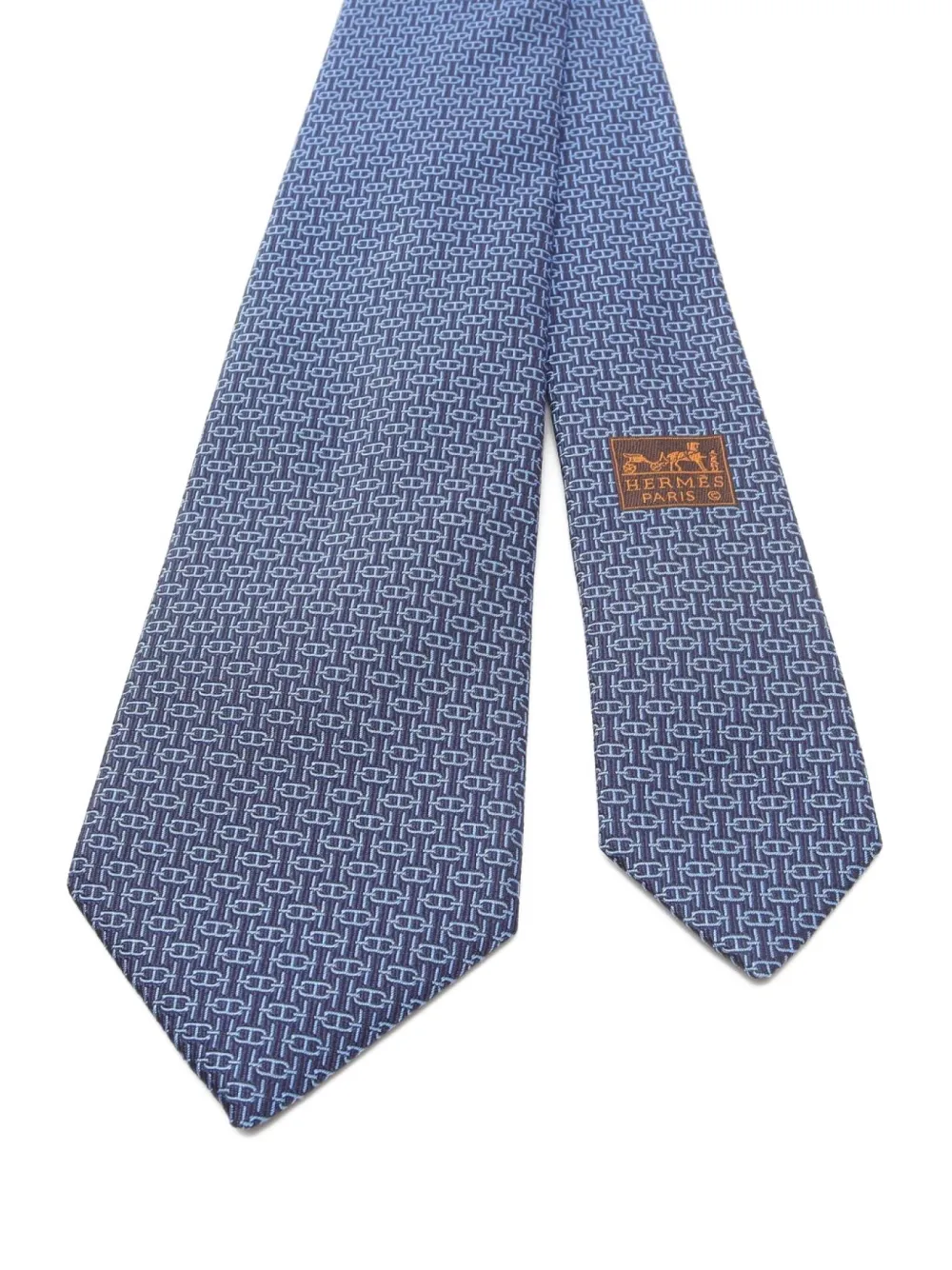 Hermès Pre-Owned 2021 patterned-jacquard silk tie | Image 2