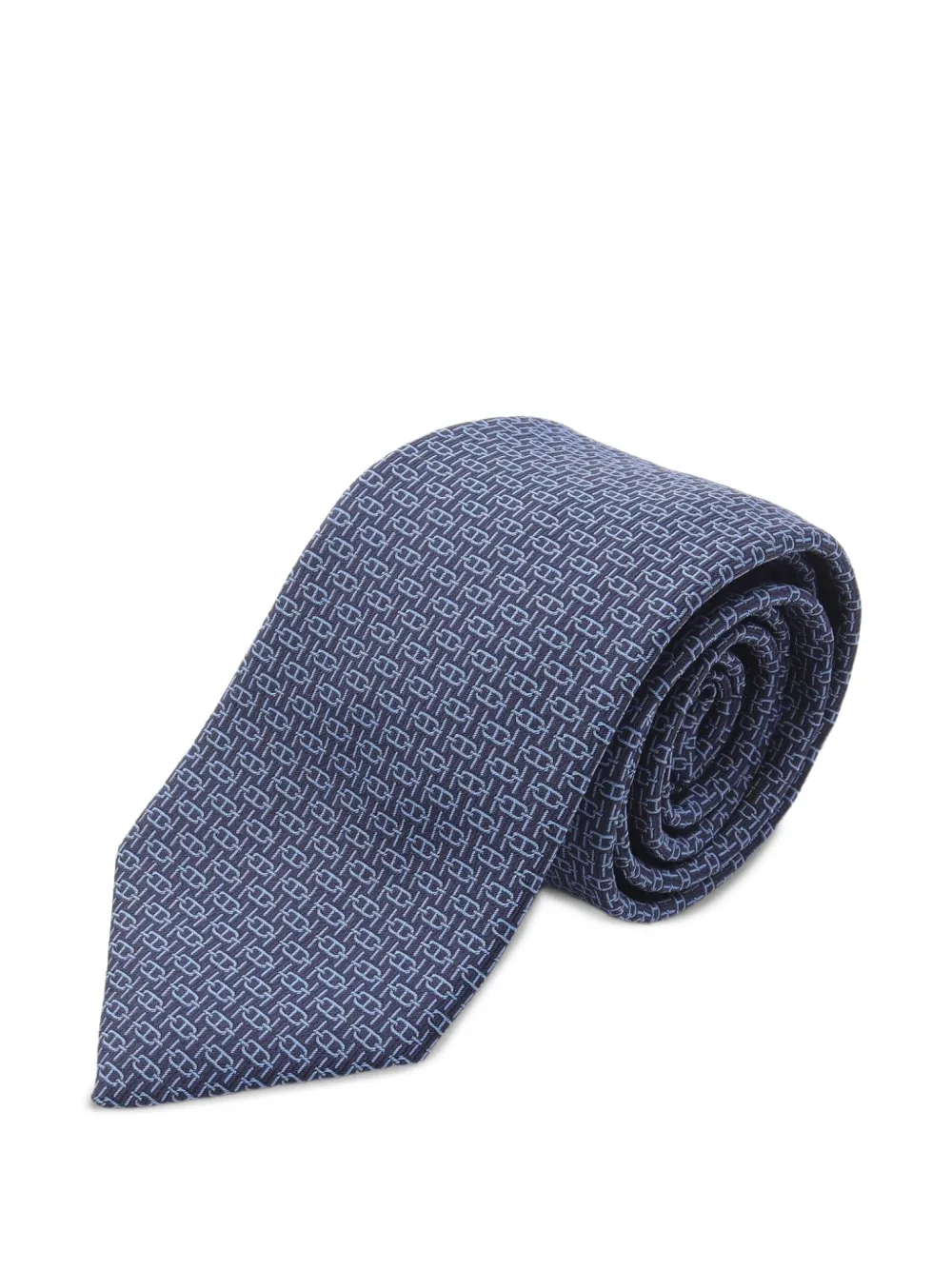 Hermès Pre-Owned 2021 patterned-jacquard silk tie | azul | Image 1