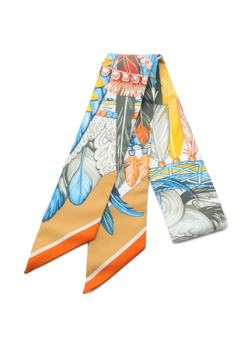 Hermès Pre-Owned 2021 Danse Pacifique silk ribbon scarf | Neutrals | Image 1