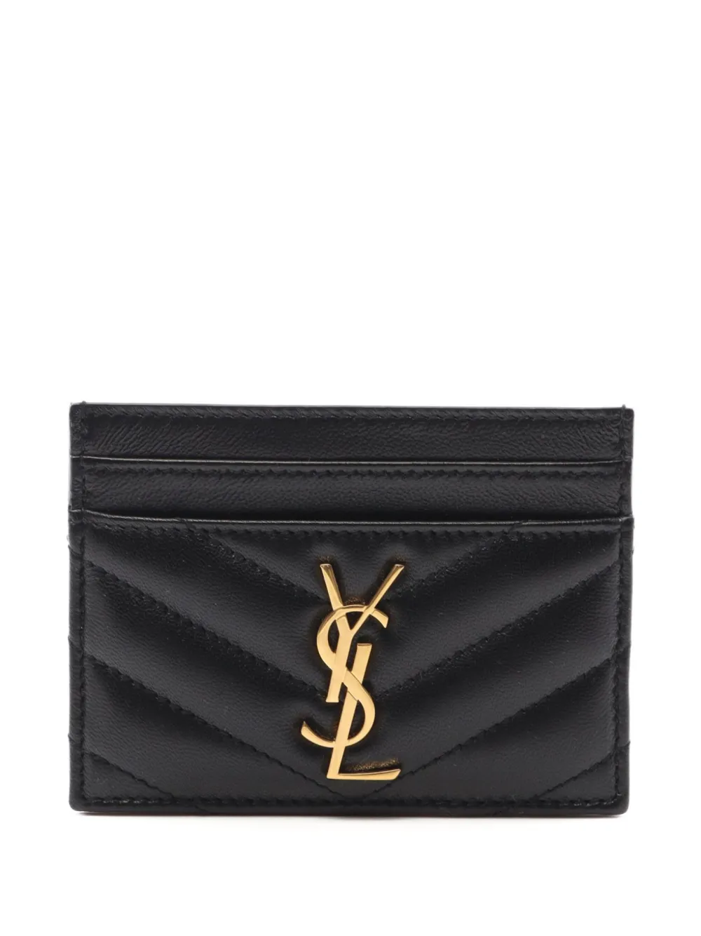 Saint Laurent Pre-Owned 2021 monogram quilted card case | Black | Image 1
