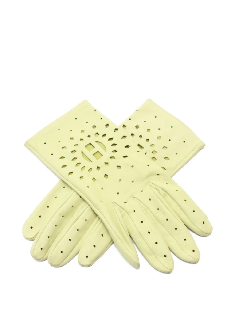 Hermès Pre-Owned 2010s lambskin gloves | Green | Image 1