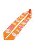 Hermès Pre-Owned 2021 Dress Code ribbon silk scarf - Orange
