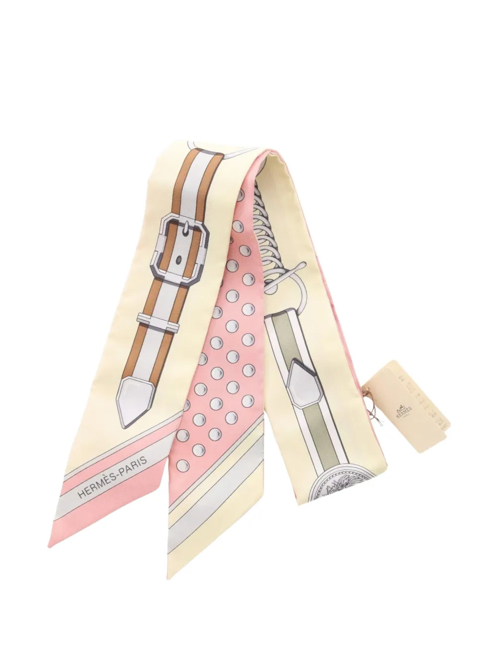 Hermès Pre-Owned 2021 Grand Tralala ribbon scarf | Neutrals | Image 1