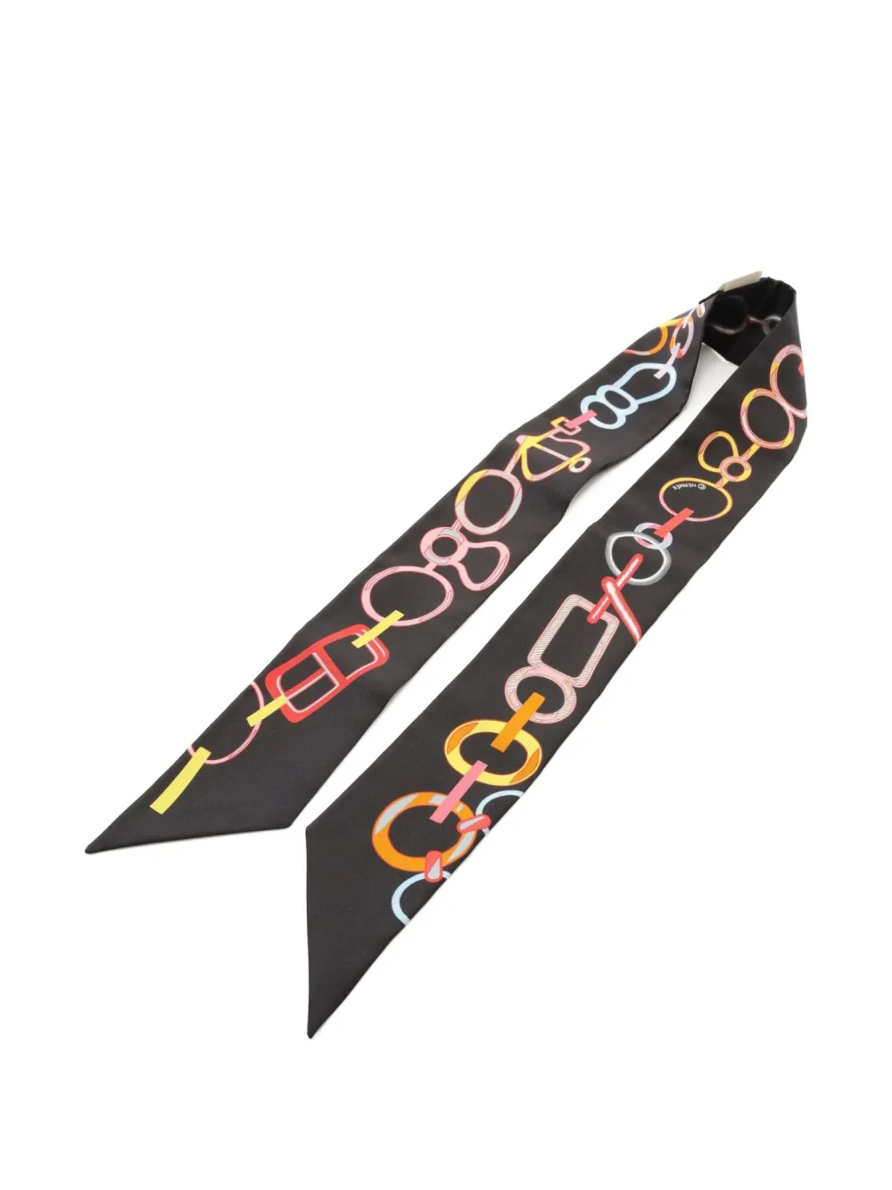Hermès Pre-Owned 2021 DO RE BOUCLES ribbon silk scarf | Image 2