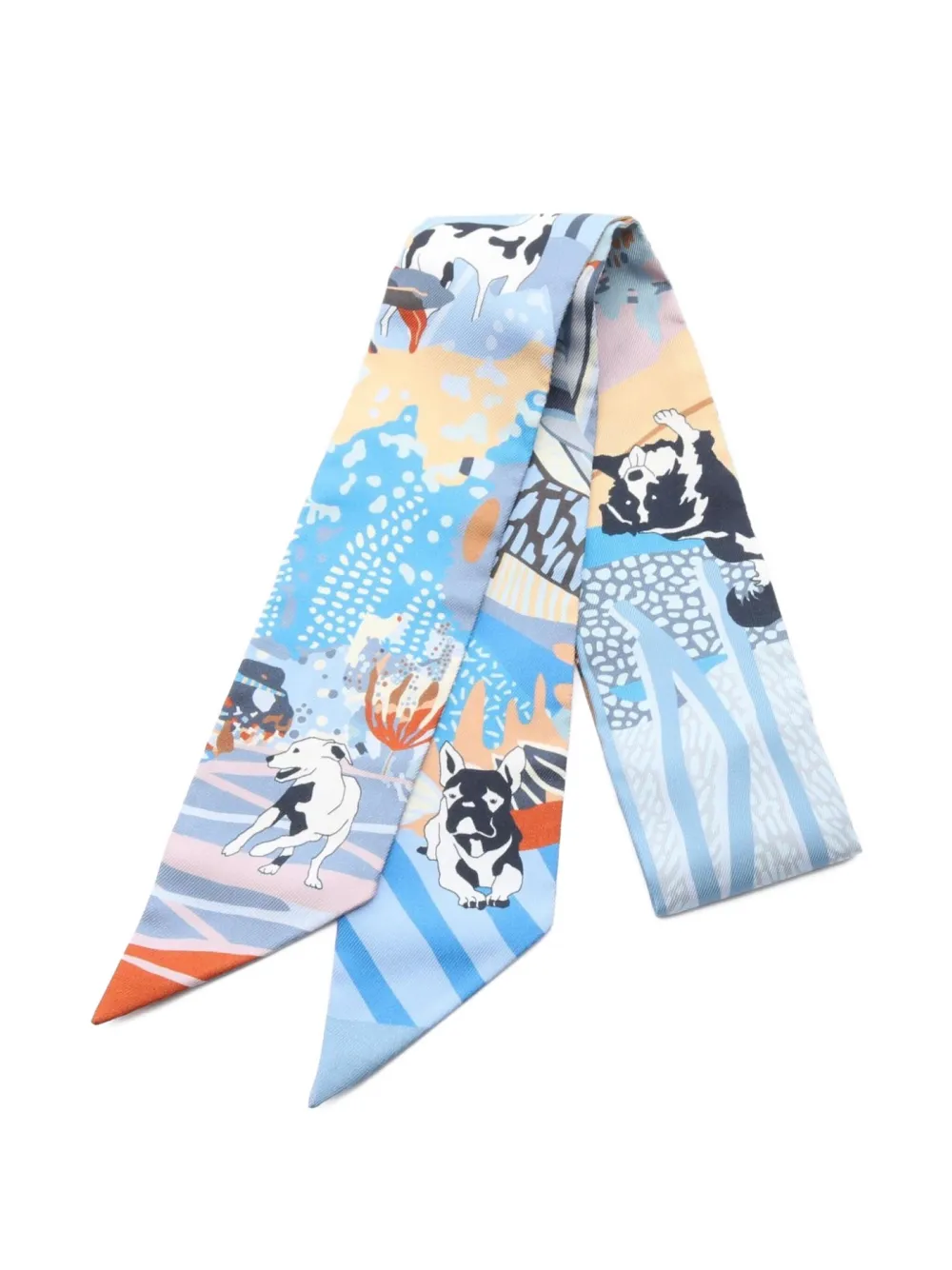 Hermès Pre-Owned 2021 EN LIBERTE silk scarf | Blue | Image 1