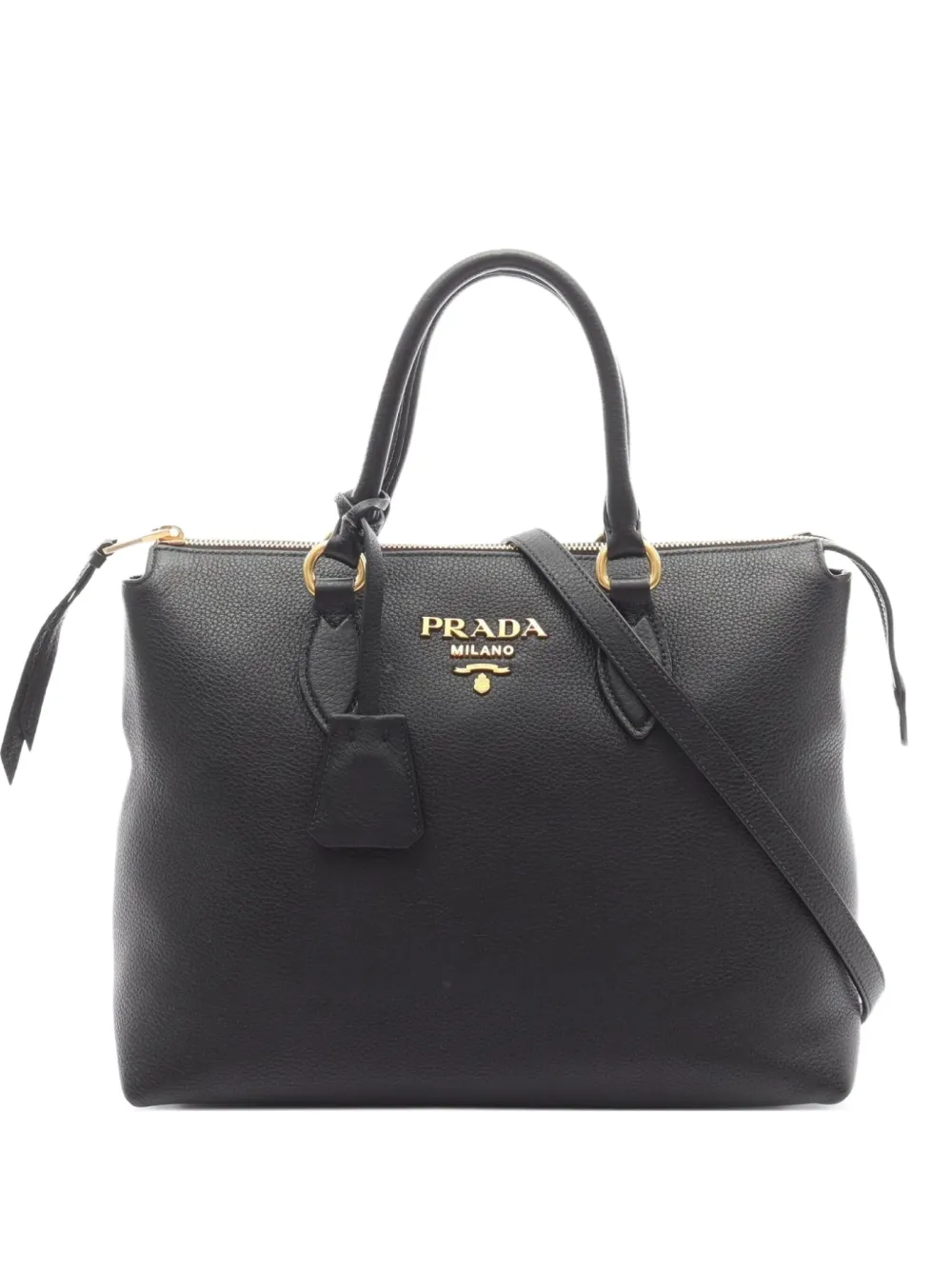 Prada Pre-Owned 2010s レザー ハンドバッグ - ブラック Prada Pre-Owned 2010s レザー ハンドバッグ - ブラック