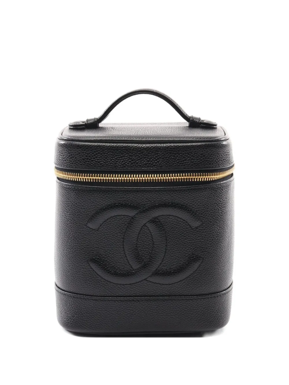 CHANEL Pre-Owned 2000-2002 ココマーク バニティバッグ - ブラック CHANEL Pre-Owned 2000-2002 ココマーク バニティバッグ - ブラック