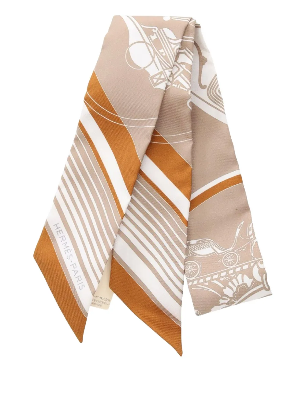 Hermès Pre-Owned 2021 Ex-libris ribbon scarf | neutro | Image 1