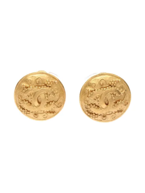 CHANEL Pre-Owned 1986-1988 Coco mark clip-on earrings