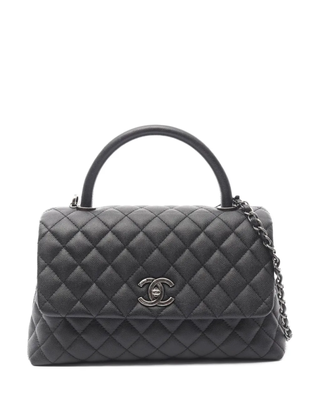 CHANEL Pre-Owned 2016-2017 ココマーク ハンドル 29 ハンドバッグ - ブラック CHANEL Pre-Owned 2016-2017 ココマーク ハンドル 29 ハンドバッグ - ブラック