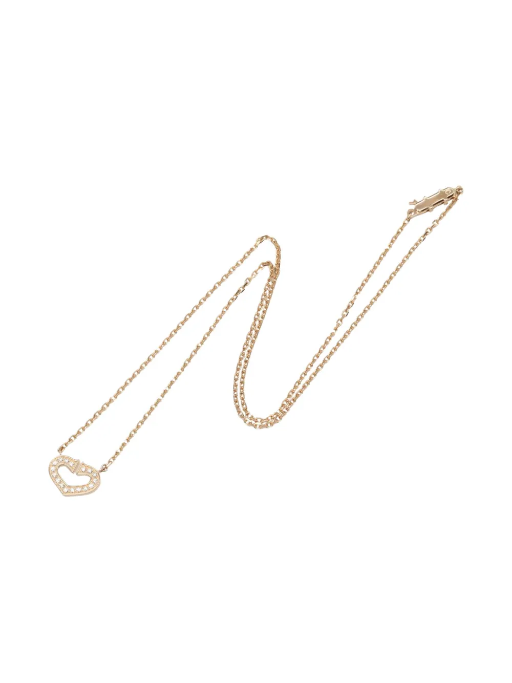 Cartier 2010s 18K rose gold C Heart diamond necklace | Image 2