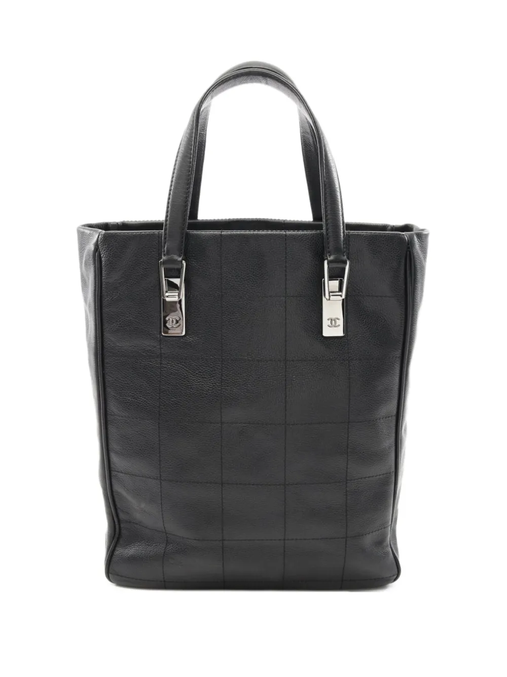 CHANEL Pre-Owned 2003-2004 チョコバー ハンドバッグ - ブラック CHANEL Pre-Owned 2003-2004 チョコバー ハンドバッグ - ブラック