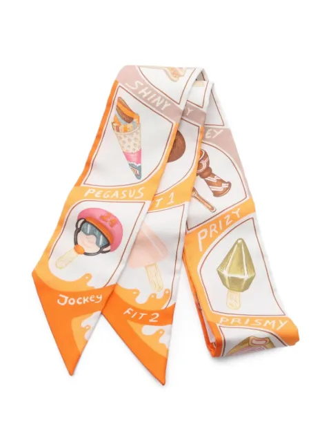 Hermès Pre-Owned 2021 FUNNY ICE CREAM silk scarf