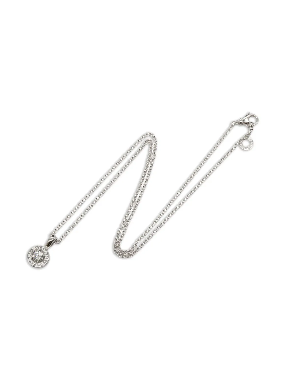 Bvlgari Pre-Owned 2010s 18K white gold pendant diamond necklace | Image 2