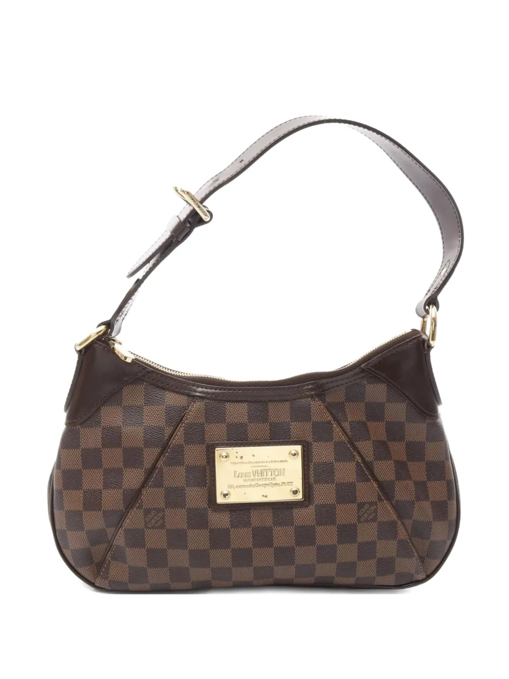 Louis Vuitton Pre-Owned 2008 テムズ PM ダミエ エベヌ ショルダーバッグ - ブラウン Louis Vuitton Pre-Owned 2008 テムズ PM ダミエ エベヌ ショルダーバッグ - ブラウン