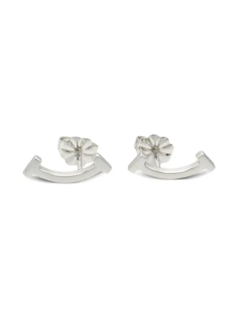 Tiffany & Co. Pre-Owned 2010s 18K white gold T-Smile earrings