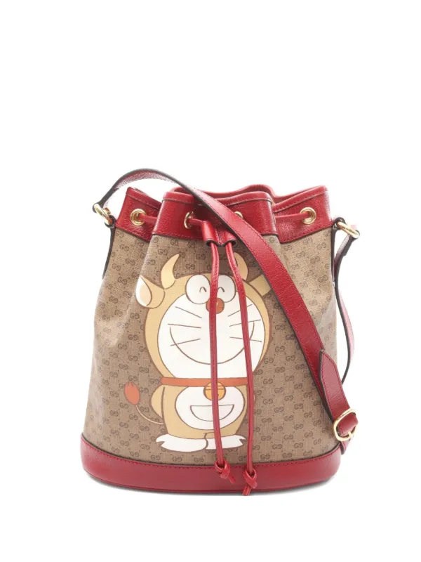 Gucci Pre-Owned × Doraemon GGパターン バケットバッグ S Gucci Pre-Owned × Doraemon GGパターン バケットバッグ S
