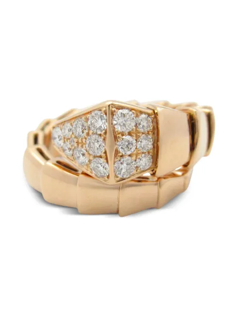 Bvlgari Pre-Owned خاتم 'سيربانتي' ذهب وردي عيار 18 مرصع بألماس من عقد 2010