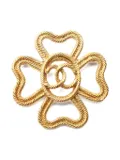 CHANEL Pre-Owned 1986-1988 Coco Mark brooch - Gold
