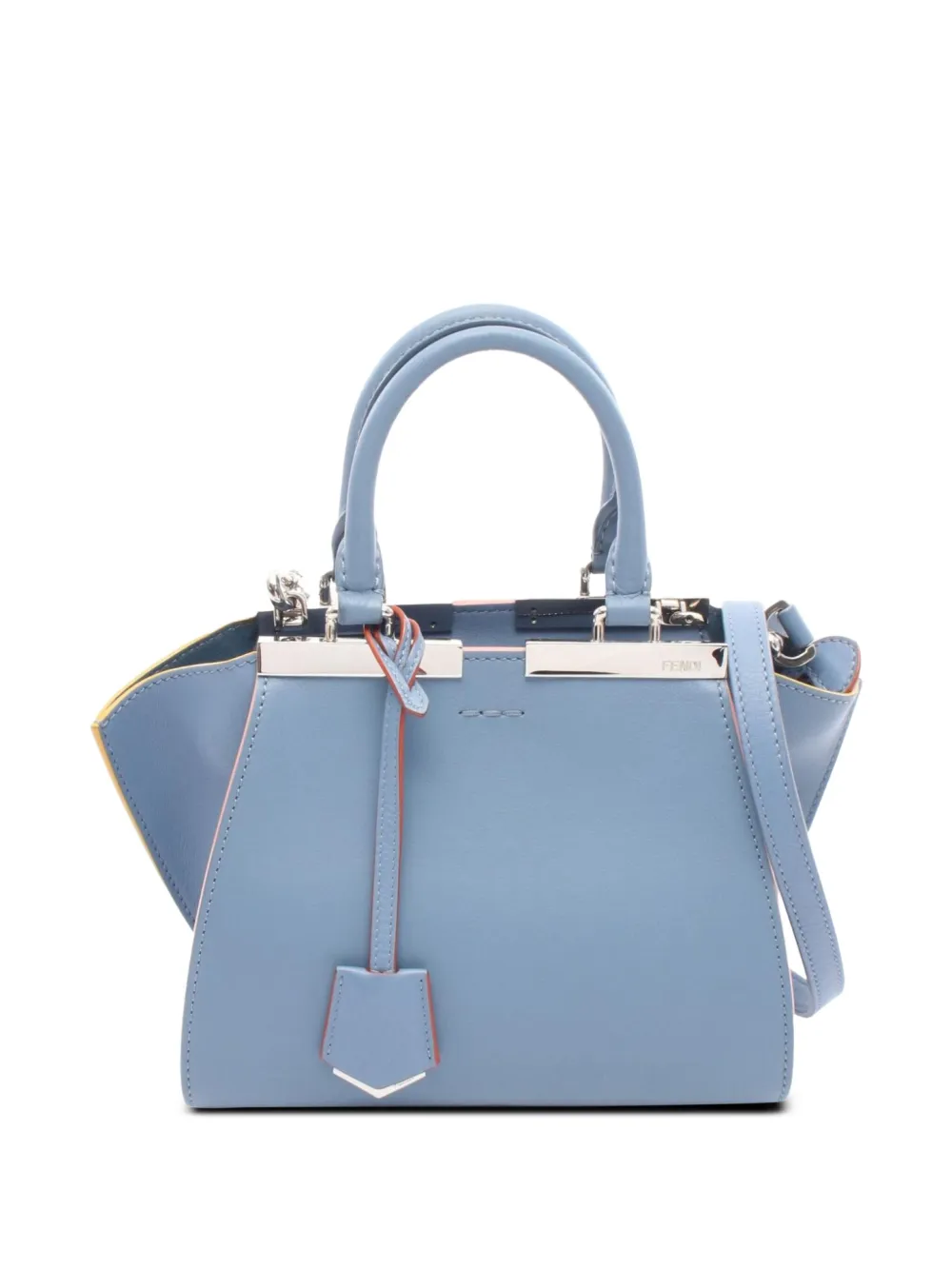 Fendi Pre-Owned 2010s mini Troisours leather handbag | Blue | Image 1