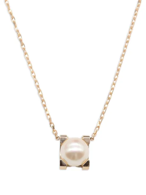 Cartier 2010s 18K rose gold C de Cartier pearl necklace 