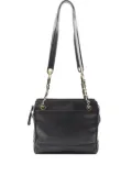 CHANEL Pre-Owned 1996-1997 triple Coco chain shoulder bag - Black