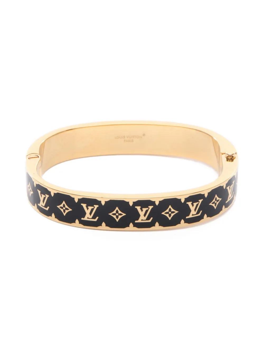 Louis Vuitton Pre-Owned 2024 Enamel Monogram bangle bracelet | Black | Image 1
