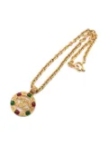 CHANEL Pre-Owned 1986 Rhinestone Coco Mark necklace - Gold