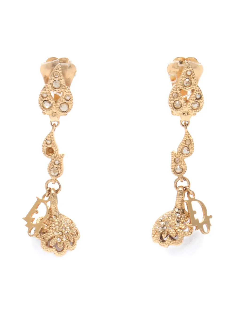 Christian Dior Pre-Owned 2010s stone earrings - Oro
