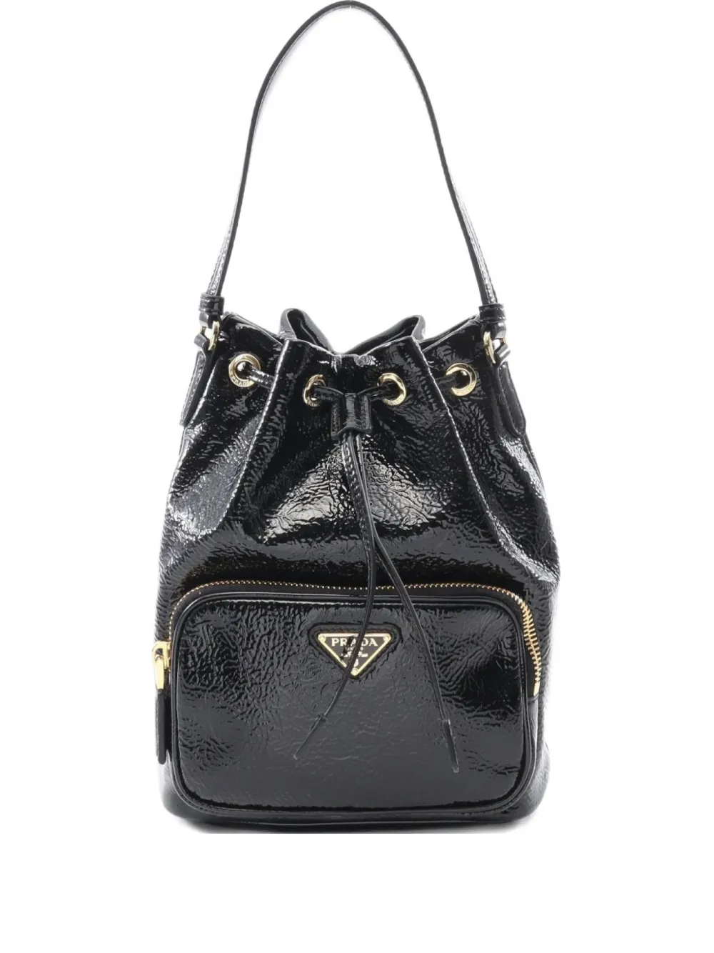 Prada Pre-Owned 2021 Duet Naplak バケットバッグ - ブラック Prada Pre-Owned 2021 Duet Naplak バケットバッグ - ブラック