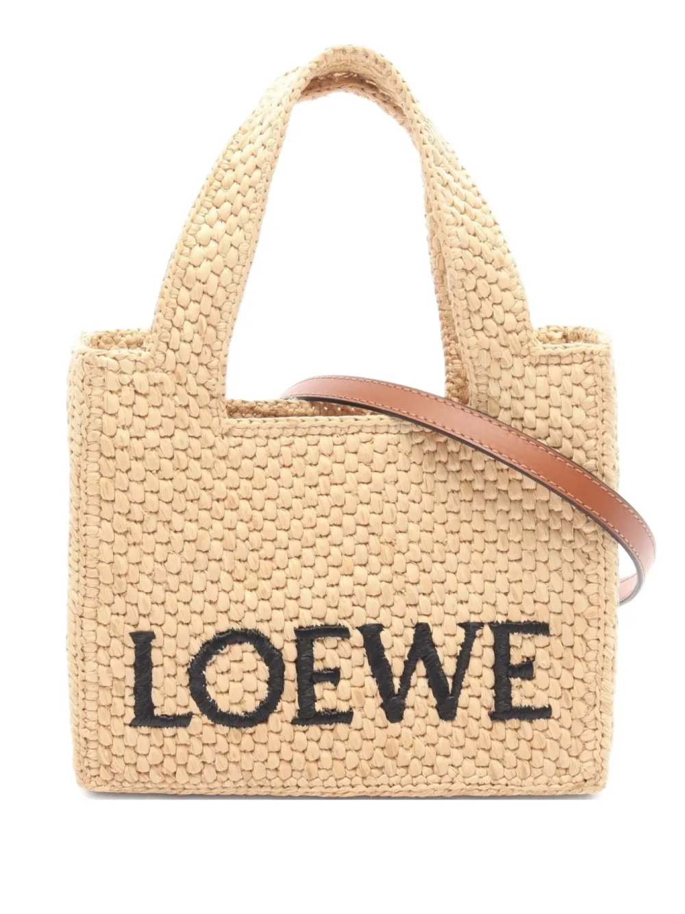Loewe Pre-Owned 2021 Font Tote バッグ ミニ - ニュートラル Loewe Pre-Owned 2021 Font Tote バッグ ミニ - ニュートラル