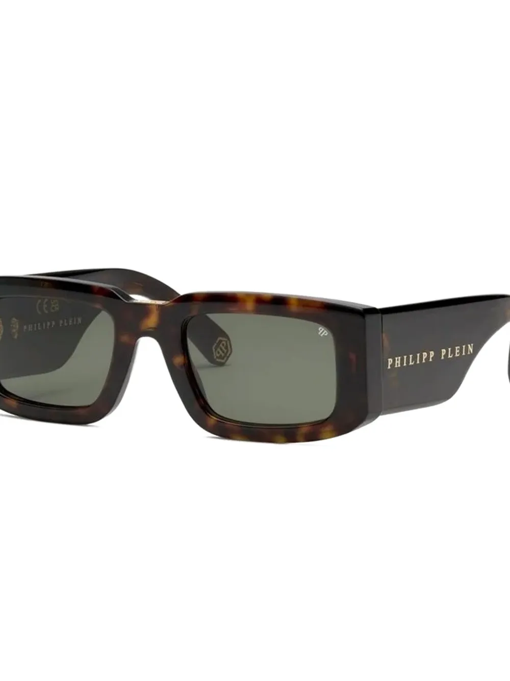 Philipp Plein Eyewear Zonnebril met rechthoekig montuur - Bruin