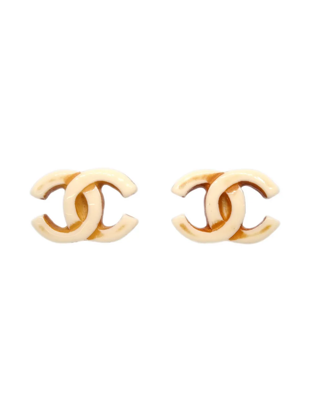 CHANEL Pre-Owned 2001 CC clip-on earrings | Gold | Image 1