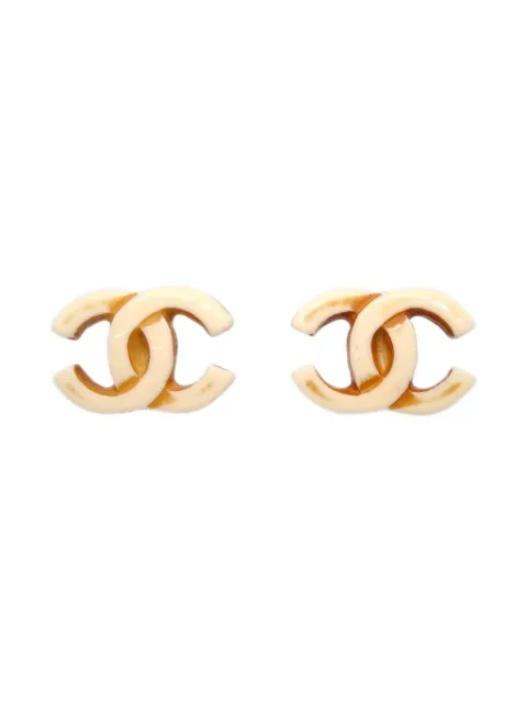CHANEL Pre-Owned 2001 CC clip-on earrings