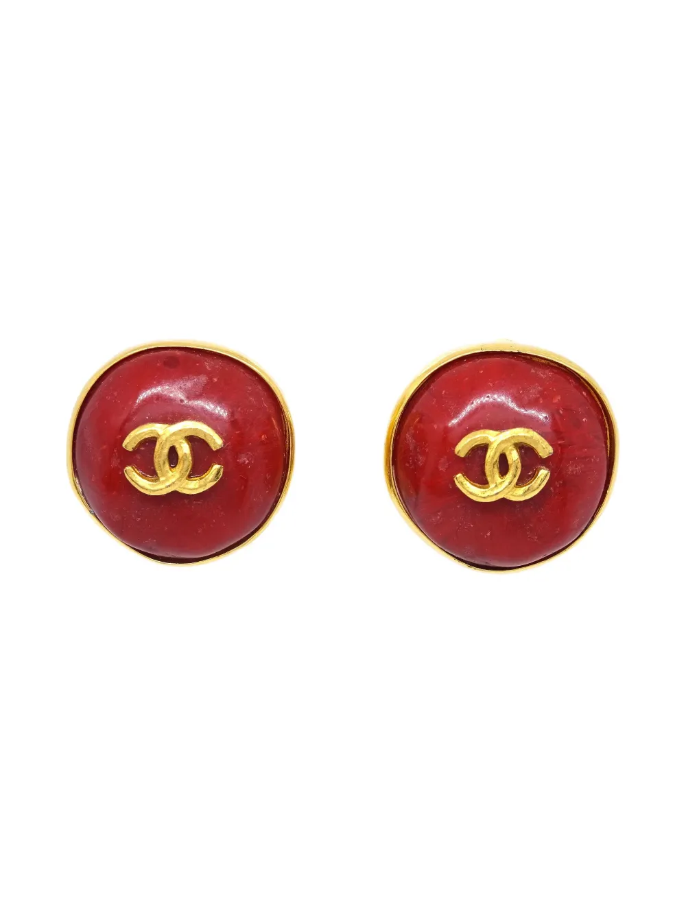CHANEL Pre-Owned 1998 CC clip-on earrings | Gold | Image 1