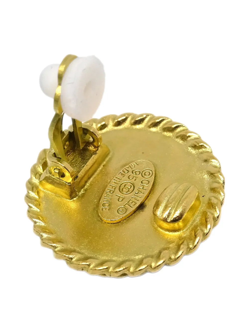 CHANEL Pre-Owned 1995 CC clip-on earrings | Image 2
