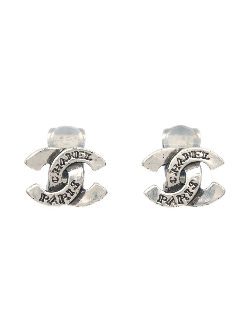 CHANEL Pre-Owned 1999 ココマーク イヤリング - シルバートーン CHANEL Pre-Owned 1999 ココマーク イヤリング - シルバートーン